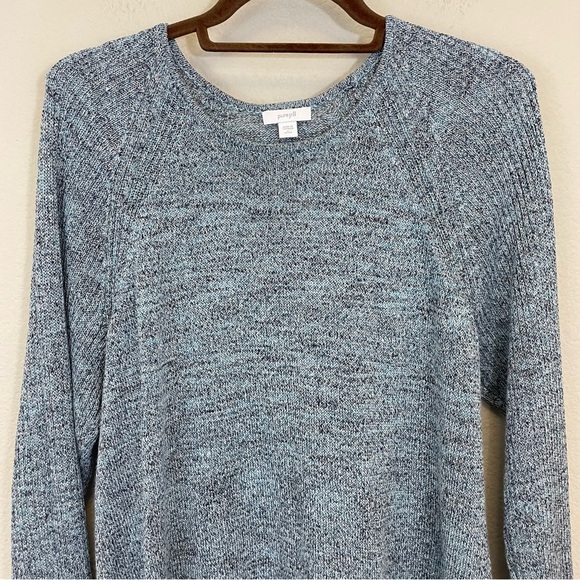 J.Jill Blue Crew Neck Linen Blend Pure Jill Pullover Sweater‎ Size LP Coastal - Picture 5 of 8